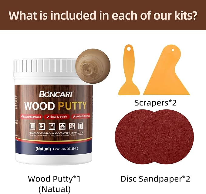 Boncart Wood Filler, Wood Putty, Wood Filler Paintable, Wood Repair Putty - Image 6