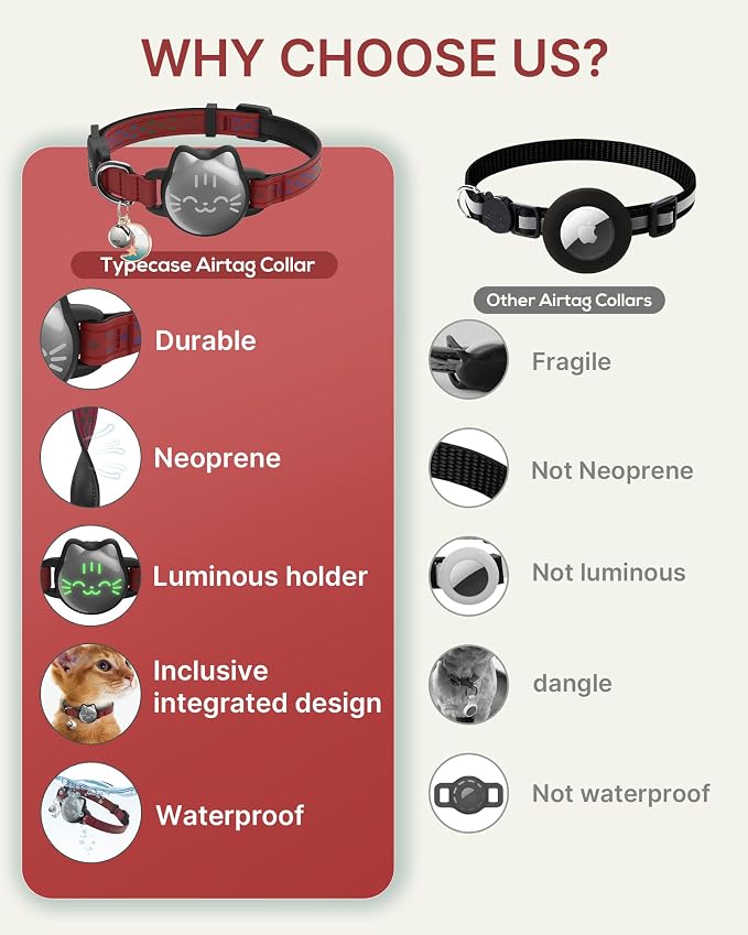 Waterproof Airtag 2nd & 1st Cat Collar, Breakaway Cat Airtag Collar - Image 3