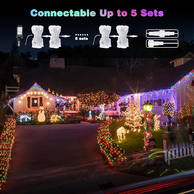 Multicolor 240 LED 88FT String Lights Indoor Outdoor, Connectable Christmas - Image 5