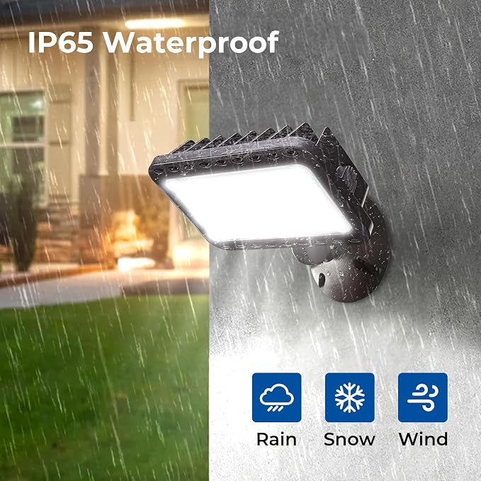 CINOTON 20W LED Flood Lights Outdoor, IP65 Waterproof Exterior Security Wall - Image 3