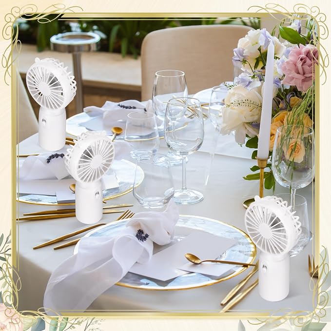Glooglitter 10 Pcs Battery Portable Handheld Fan Bulk Wedding Fan Personal Hand - Image 6