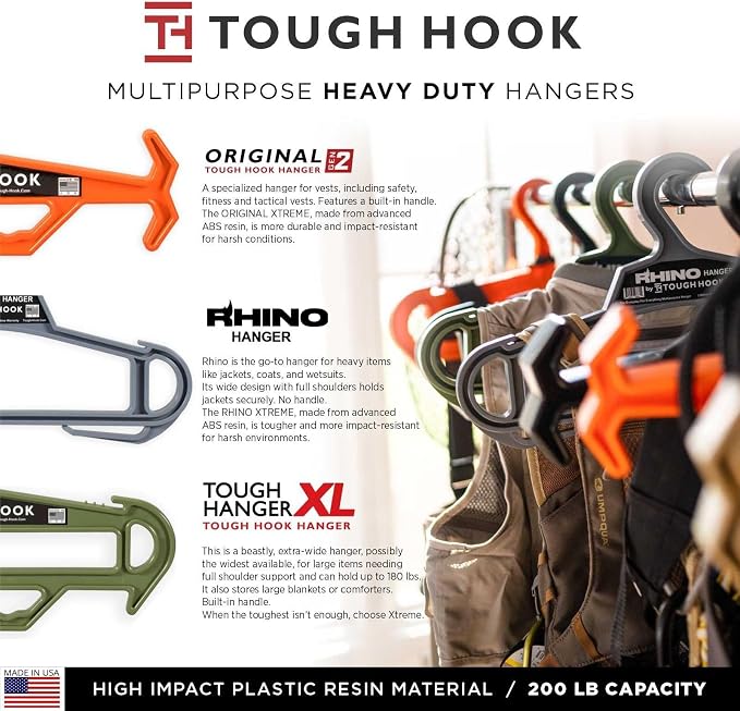 Tough Hook Original Heavy Duty Hangers – The Superhero of Hangers USA-Made - Image 6