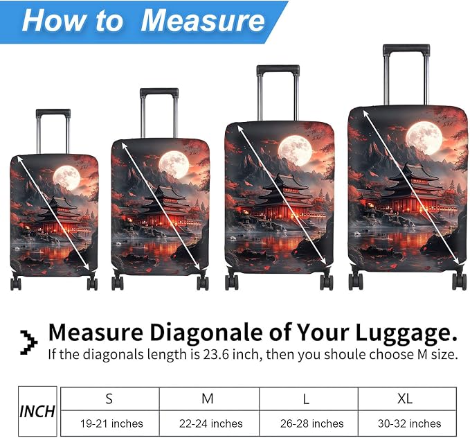 Luggage Cover Protector for 26-28 Inch Suitcases, TSA Approved Elastic Travel - Image 2