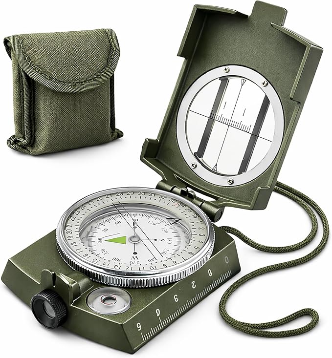 Military Lensatic Compass, Hiking Compass by Unknown