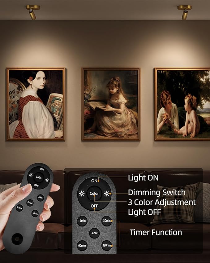 EZVALO LED Spotlight Indoor, 5500mAh Rechargeable Battery-Powered Picture Lights - Image 4