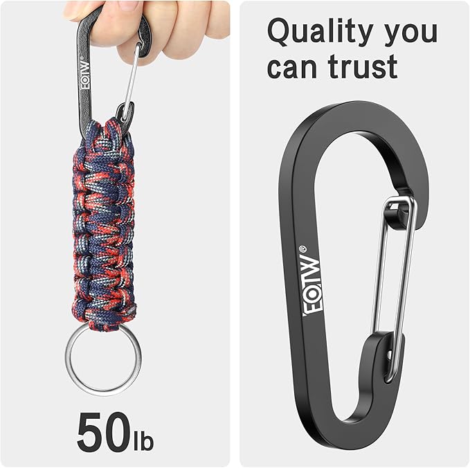 EOTW Paracord Keychain for Men Women Paracord Carabiner Backpack Keychain - Image 7