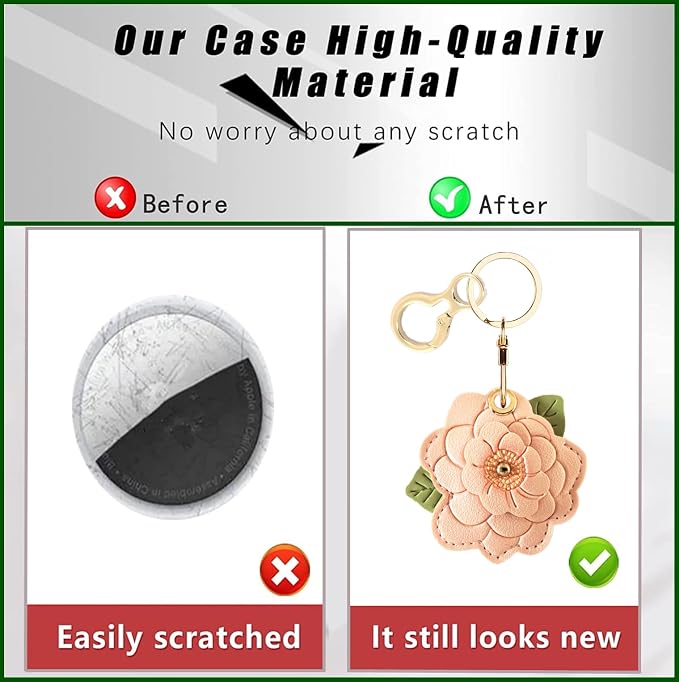 BORKUANA Leather Keychain Holder Case Compatible - Image 3