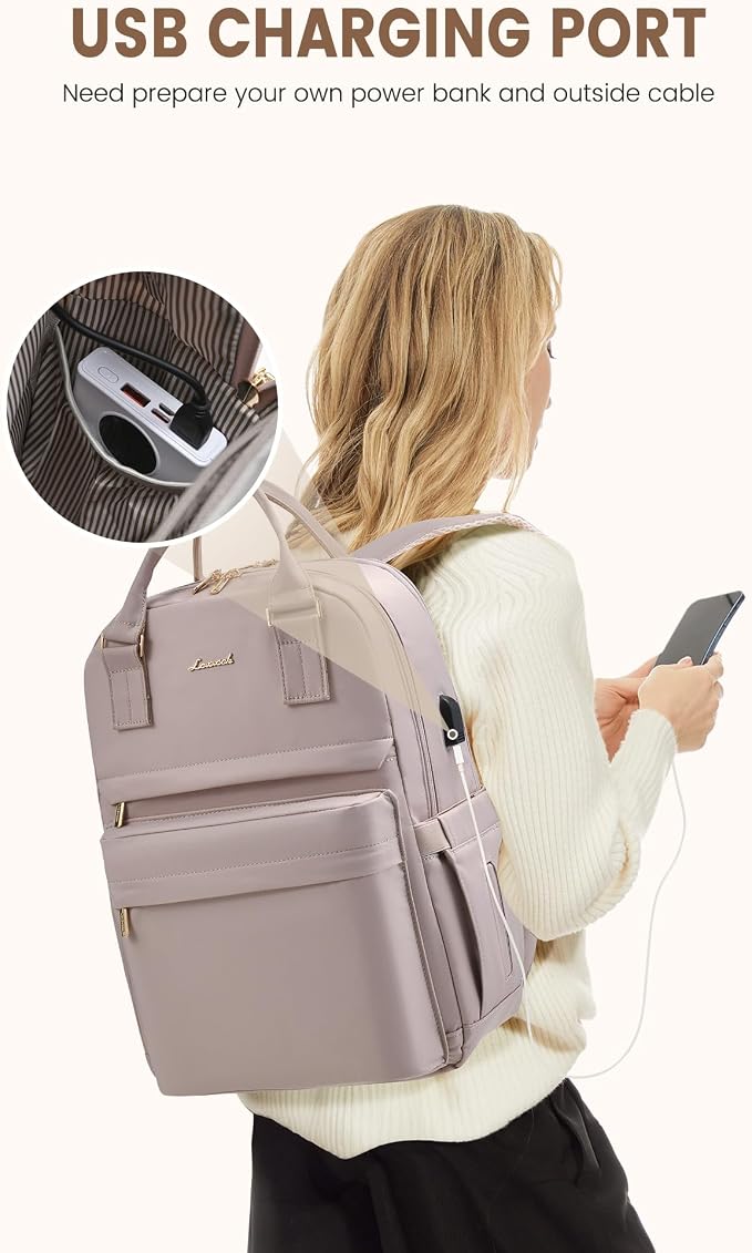 LOVEVOOK Laptop Backpack for Women 15.6 Inch Laptop Bag - Image 5