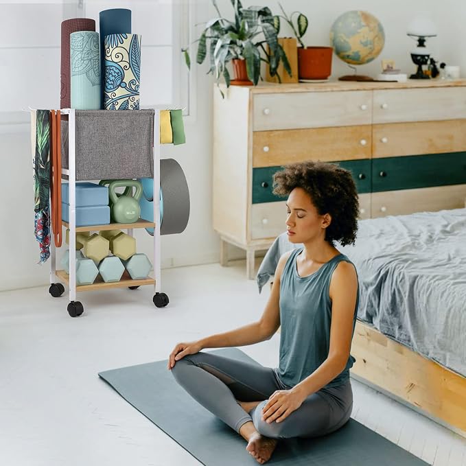 Weight Rack Dumbbell Rack Garage Storage Organization Garage Shelving Yoga Mat - Image 5