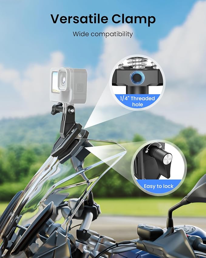 Motorcycle Windshield Clip Camera Mount - Image 5
