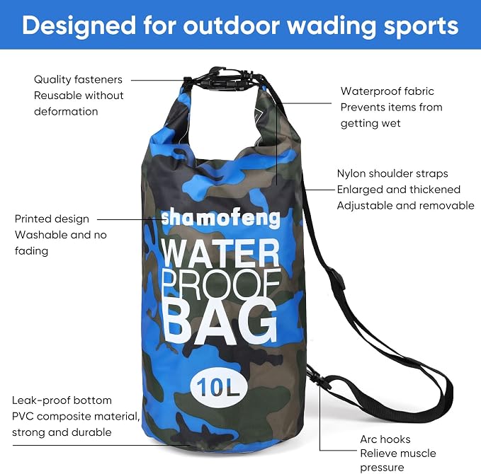 Waterproof Dry Bag 5L/10L/15L/20L/30L Roll Top Dry Storage Backpack - Image 4