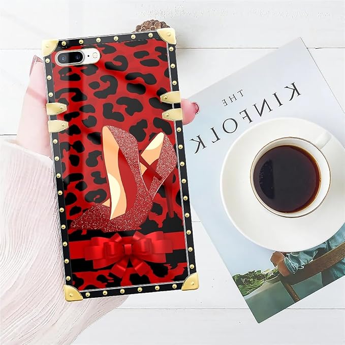 Compatible with iPhone 8 Plus 7 Plus Case, Elegant High Heels Luxury Golden - Image 7