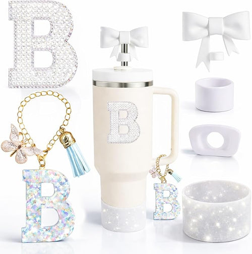 6PCS White Stanley Cup Accessories Set Fit by MOTEERLLU