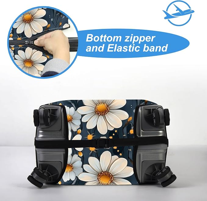 Luggage Cover Protector for 19-20 Inch Suitcases, TSA Approved Elastic Travel - Image 5
