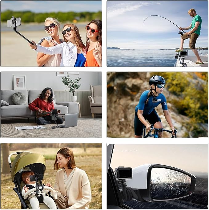 Taisioner Flex Mount Stroller Phone Holder Selfie Stick Gooseneck - Image 5