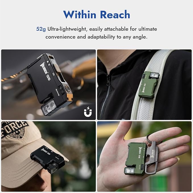 WUBEN G5 Rechargeable EDC Flashlight, Powerful RGB Flashights, 400 Lumens - Image 9