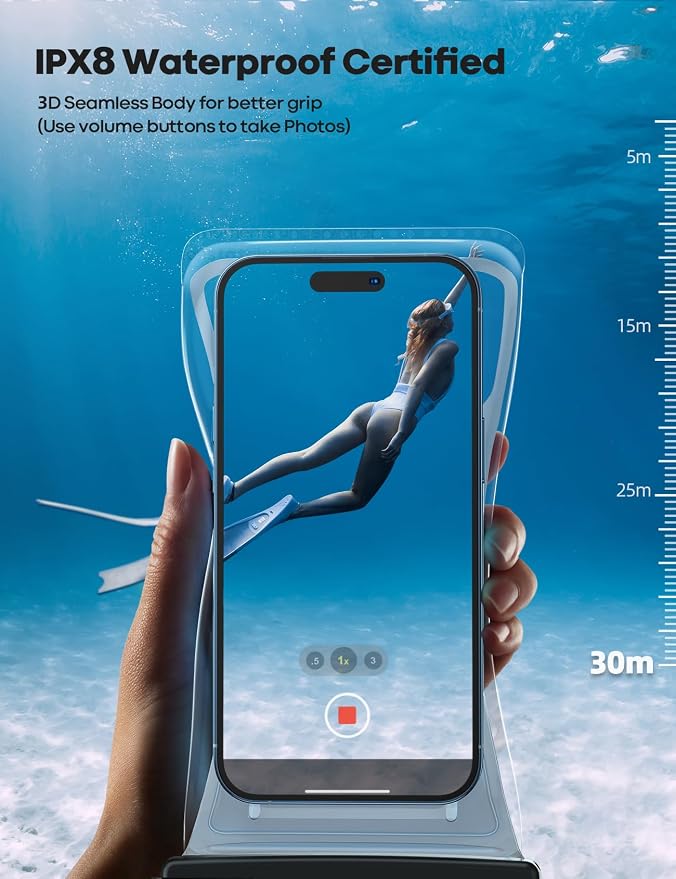Lamicall 2PCS Waterproof Phone Pouch Floating - Image 2