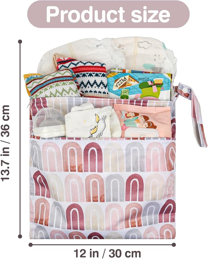 2pcs Cloth Diaper Wet Dry Bags Waterproof Reusable - Image 3
