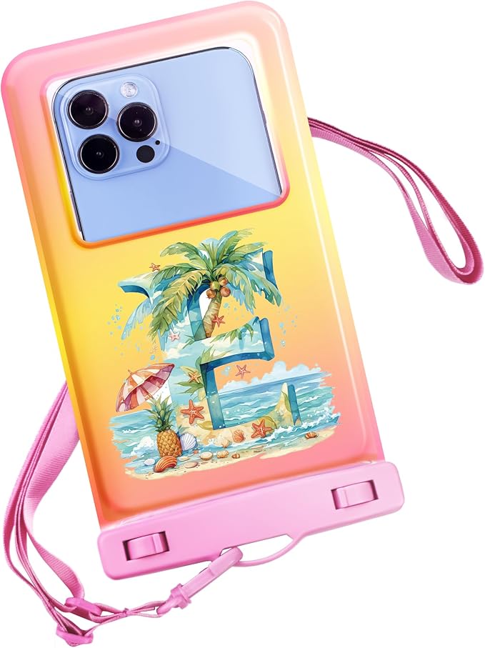 Personalized Initial Waterproof Phone Pouch Case by Unknown