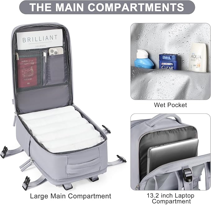coofay Travel Backpack Carry On Flight Approved - Image 5