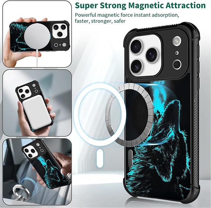 for iPhone 17 Pro Case, for MagSafe Graphic Design for Girl Boy Soft Silicone - Image 2