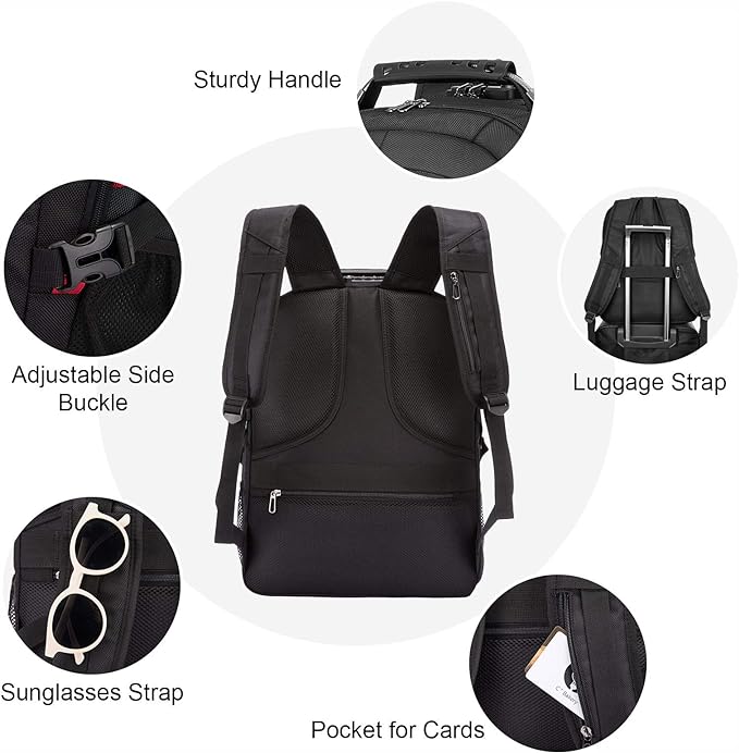 LOVEVOOK Large Backpack for Men 18 inch Heavy Duty Backpack Big Travel Backpack - Image 5