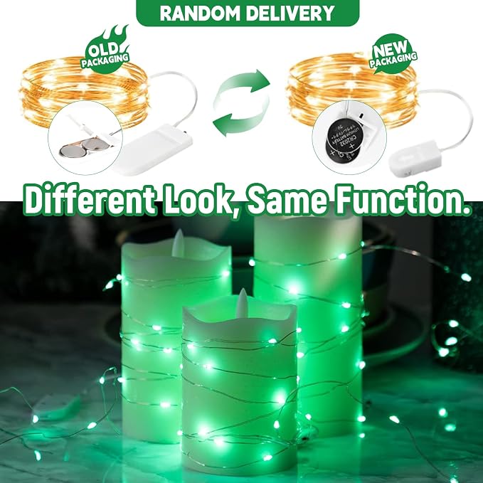 12-Pack LED Fairy Lights 7 Feet Battery Powered Waterproof Silver Wire 20 Slim - Image 5
