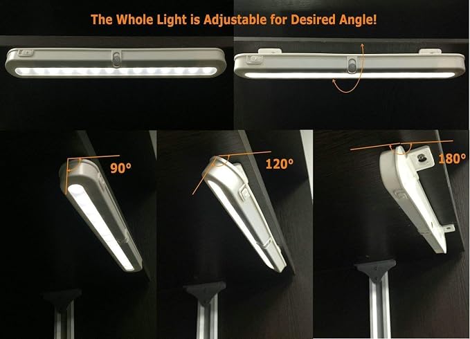 BLS T01LB LED Closet Light Super Bright 20 LED Under Cabinet Lighting Battery - Image 4
