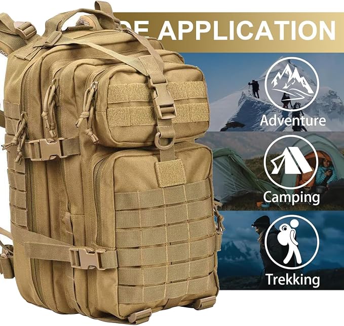 aiGear Tactical Backpack for Men, 45L Military Backpack, 3-Day Bug Out Bag for - Image 6