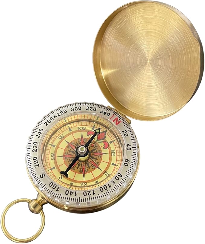 SharpSurvival Military-Grade Glow-in-The-Dark Compass – Waterproof Metal by SharpSurvival