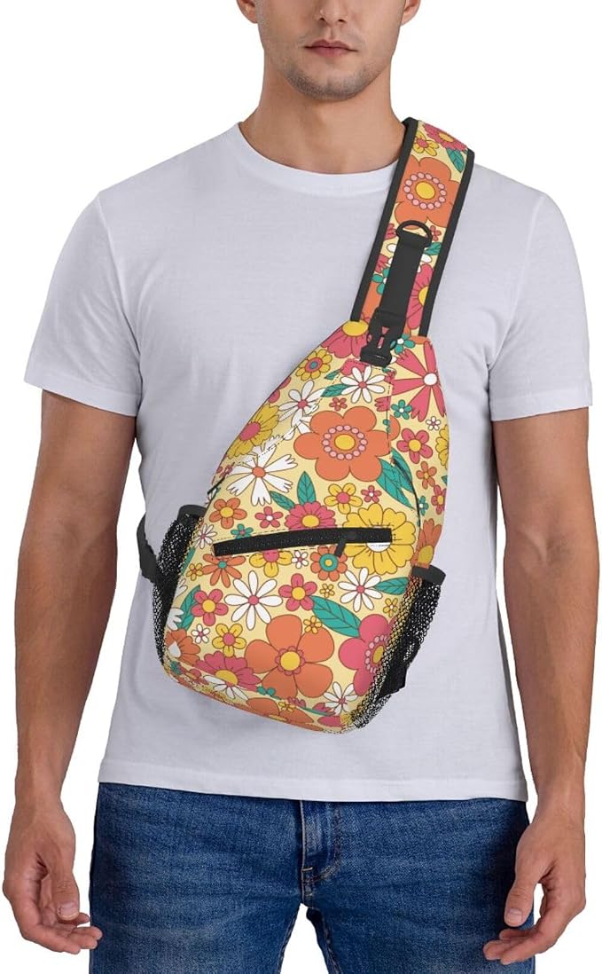Groovy Flower Crossbody Sling Bag - Image 6