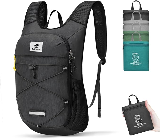 SKYSPER Foldable Hiking Backpack - 10L/15L Small Lightweight Daypack Breathable by SKYSPER