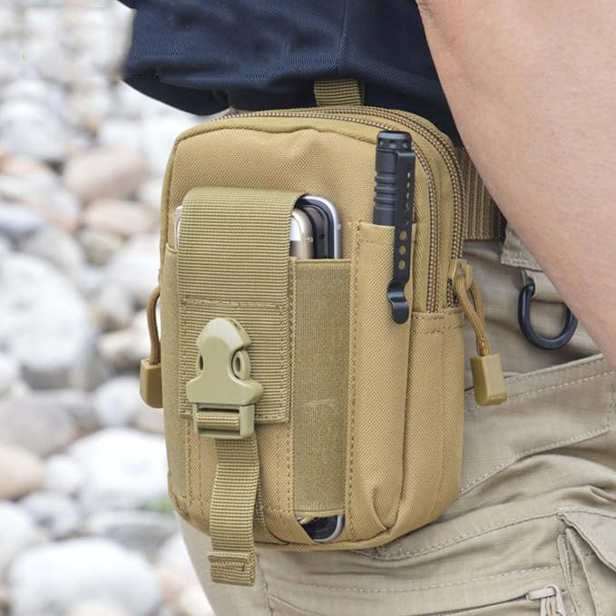 Belt Pouch, Tactical Molle Phone Pouch EDC Utility Pouches Waist Bag, Small - Image 6