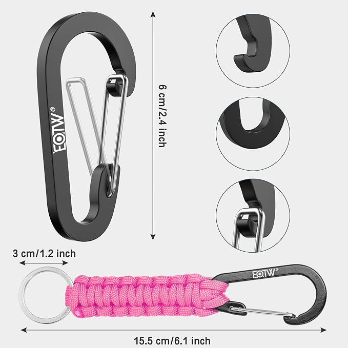 EOTW Paracord Keychain for Men Women Paracord Carabiner Backpack Keychain - Image 6