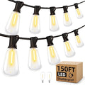 MGVIH Outdoor String Led Patio Lights - 150Ft 45M Outside Waterproof Light ST38 by MGVIH