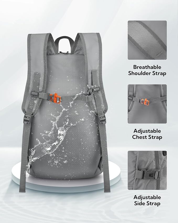 WATERFLY Hiking Packable Daypack Backpack: 35L Ultra Lightweight Day Pack - Image 5