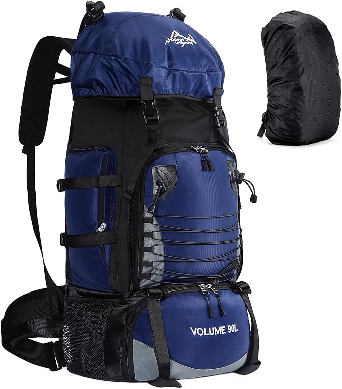 90L Hiking Backpack, Waterproof Camping Bag by Unineovo