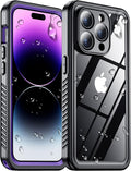 Temdan Compatible with iPhone 14 Pro Max Case Waterproof, Built-in Screen & by Temdan