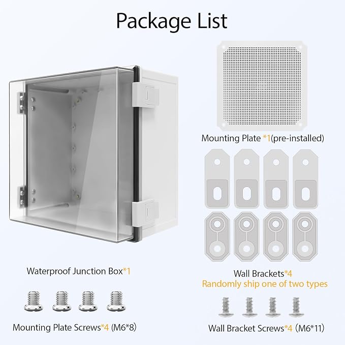 Junction Box, IP65 Waterproof Dustproof ABS Plastic Enclosure, Outdoor and - Image 7