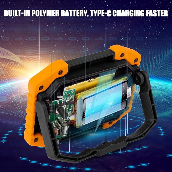OTYTY LED Work Light Rechargeable, 30W 1500LM Battery Powered Portable Flood - Image 8