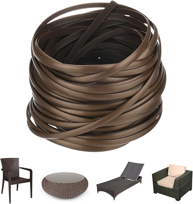 M METERXITY 1-Pack Wicker Repair Kit, 5mm x 33ft/10m Plastic Flat Rattan by MMETERXITY