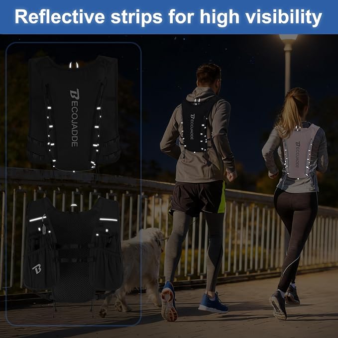 BECOJADDE Running Vest Hydration Backpack - Image 6