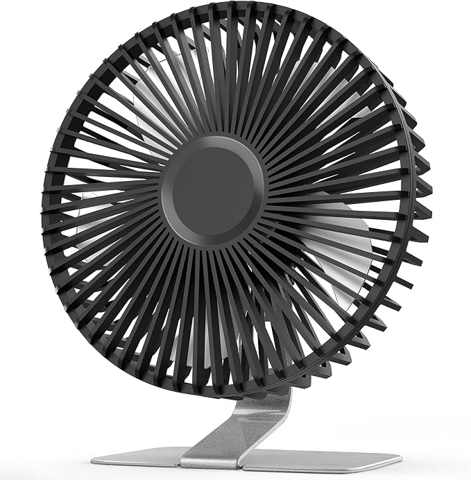 SLENPET 6 inch USB Small Desk Fan, 4 Speeds, Ultra-quiet, 90° Adjustment by SLENPET