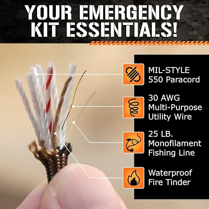 TITAN Survival Patented Paracord 550 - 25ft - Image 3