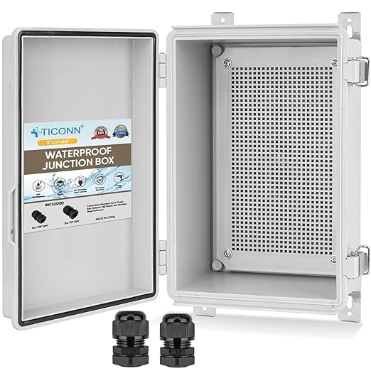 TICONN Outdoor Electrical Box Waterproof, Junction Box IP67 ABS Plastic by TICONN