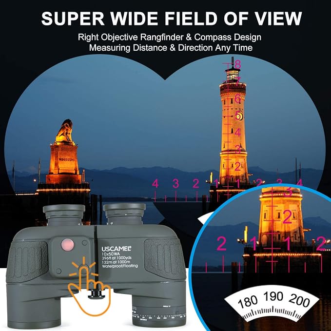 USCAMEL 10X50 Marine Binoculars - Image 5