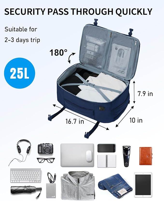 ECOHUB 17'' Travel Backpack, Personal Item Backpack - Image 3