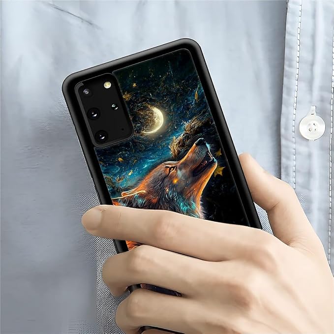 for Samsung Galaxy S20 Plus Case, Star Cave Hungry Wolf Pattern Graphic Design - Image 7
