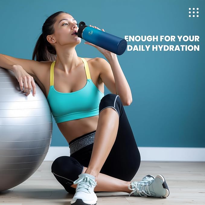 COKTIK 22oz Sports Water Bottle, Stainless Steel Water Bottle - Image 7