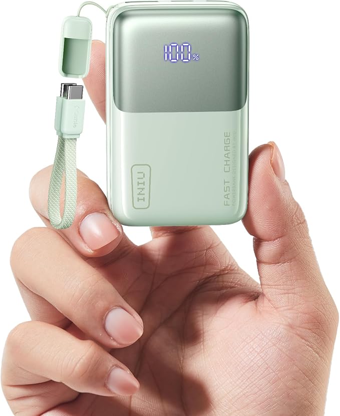 INIU Pocket Size Portable Charger, Ultra Small 10000mAh 45W PD Power Bank by INIU
